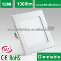 warm white led panel light 18W 80lm/w square SMD factory